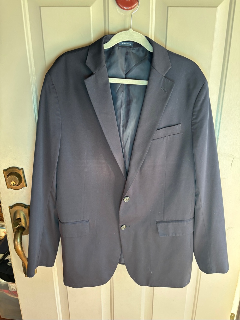 Men's Navy Stanford Blazer - Classic Two-Button Suit Jacket size 42R